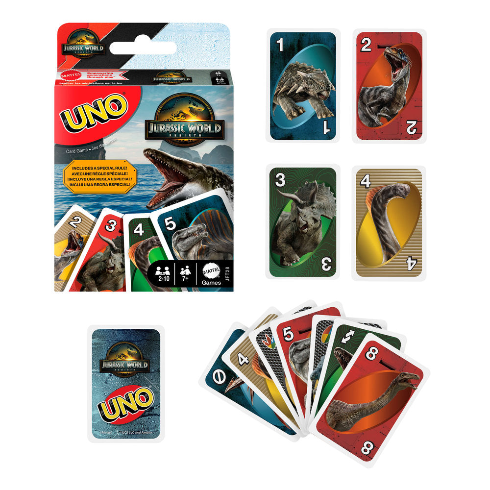JUEGO UNO LOS JURASSIC WORLD | MATTEL GAMES | 1 UNIDAD | 194735304905