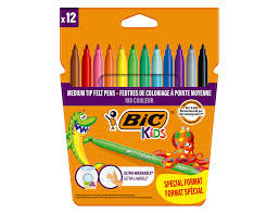 Rotulador Bic Kid 12 Colores Surtidos Formato Especial Imagen principal del producto