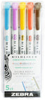 Rotulador Mildliner Doble Punta Warm 5 Colores Surtidos | Zebra Pen | Pack 1 Unidades