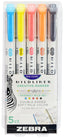 Rotulador Mildliner Doble Punta Friendly 5 Colores Surtidos | Zebra Pen | Pack 1 Unidades
