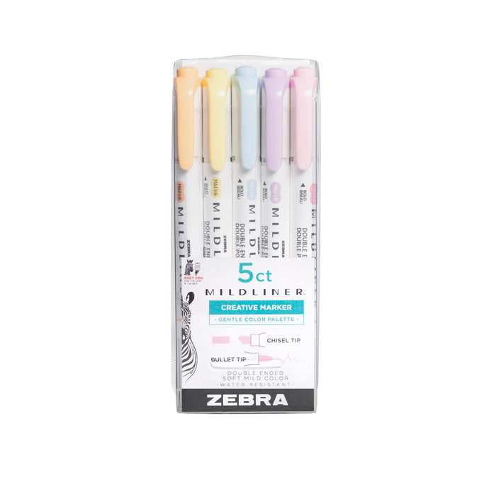Rotulador Mildliner Doble Punta Gentle 5 Colores Surtidos | Zebra Pen | Pack 1 Unidades Imagen principal del producto