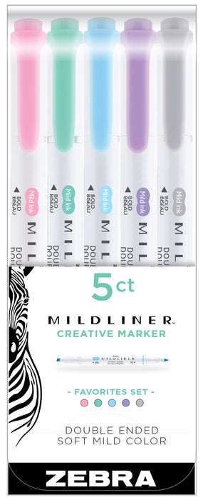 Rotulador Zebra Mildliner Favorites 5 Colores Surtidos Imagen principal del producto