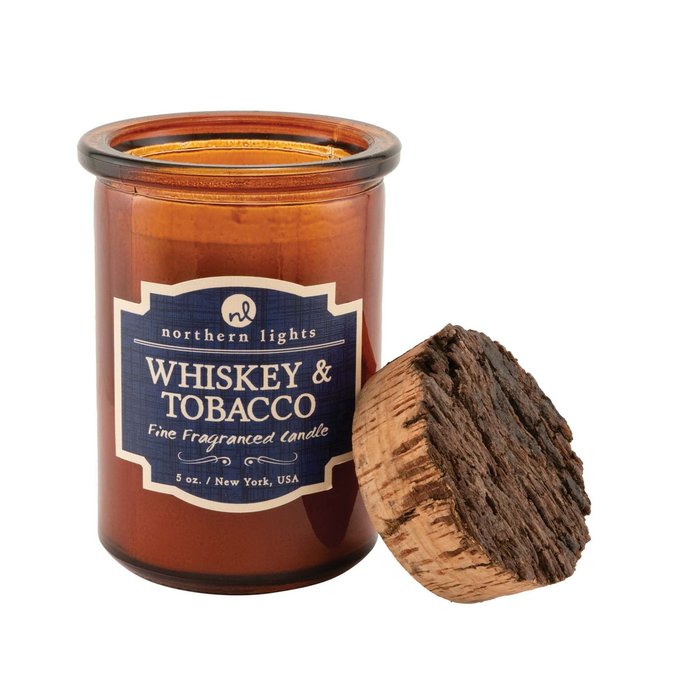 Vela en frasco fragancia whisky y tabaco Widdop
