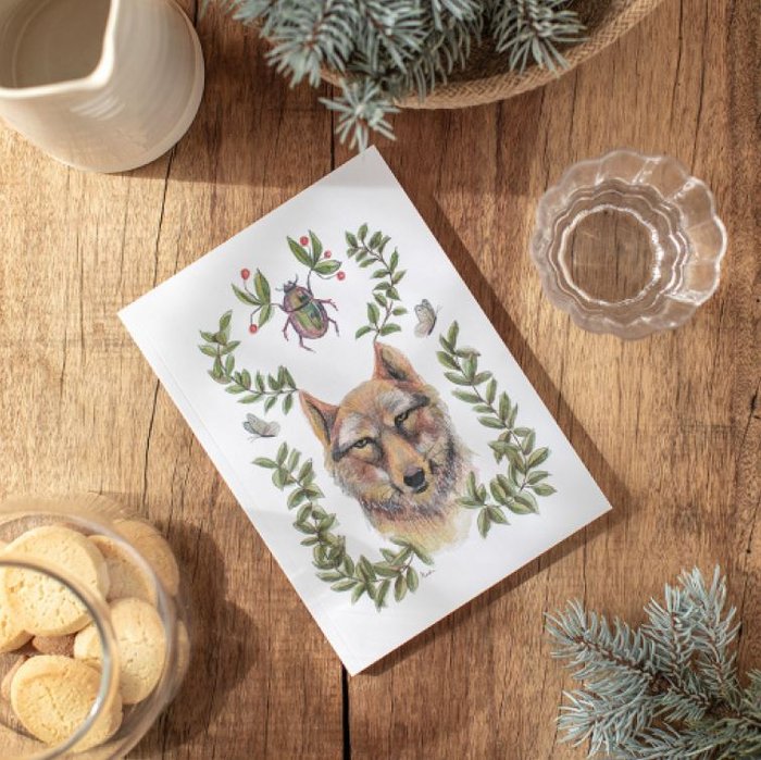Cuaderno Lobo A5 96 Hojas Punteadas Ilustrado por Marialu CUQUILAND