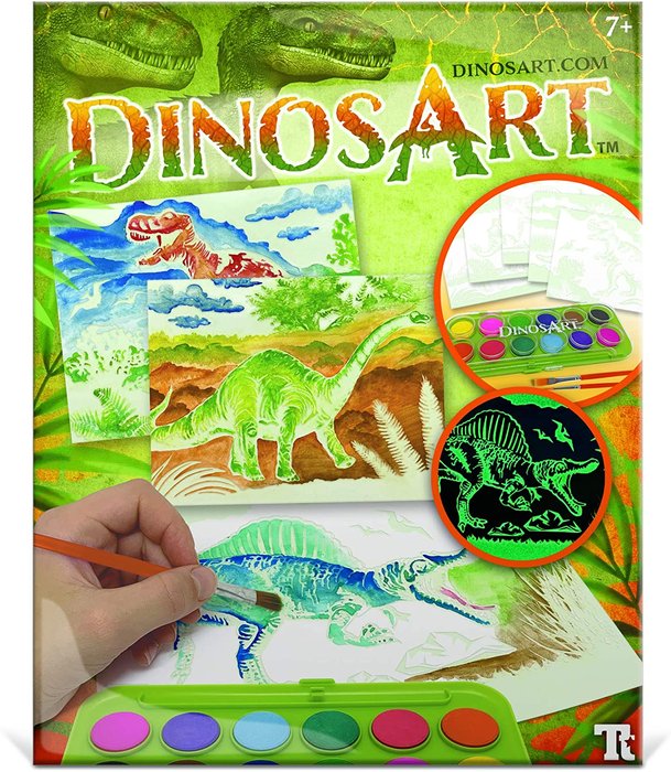 DINOSART ACUARELA MAGICA - BRILLAN EN LA OSCURIDAD | DINOSART | 1 UNIDAD | 694704150521