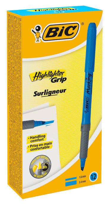 Marcador Bic Highlighter Grip 1.6 mm Azul Imagen principal del producto