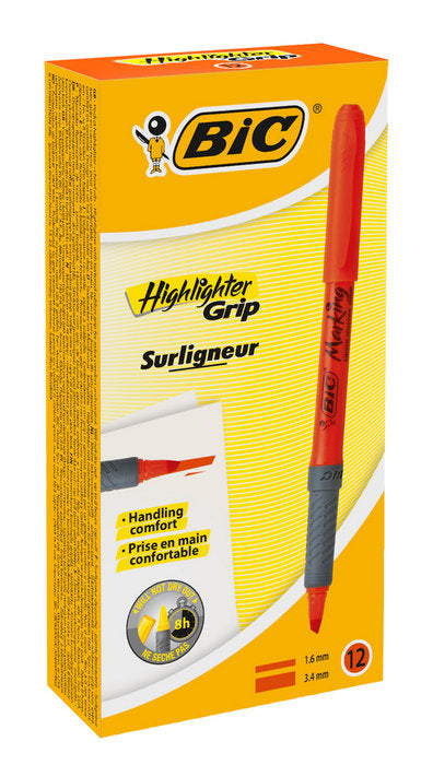 Marcador Bic Highlighter Grip 1.6 mm Naranja Imagen principal del producto