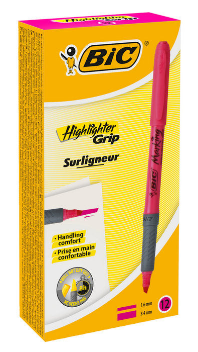 Marcador Bic Highlighter Grip Rosa 1.6 mm Imagen principal del producto