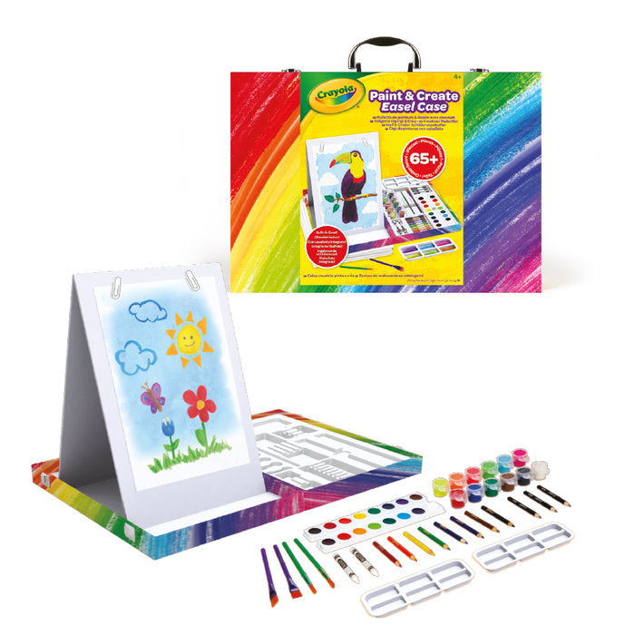 Maletín del Pintor Arcoiris 65 Piezas con Caballete Crayola