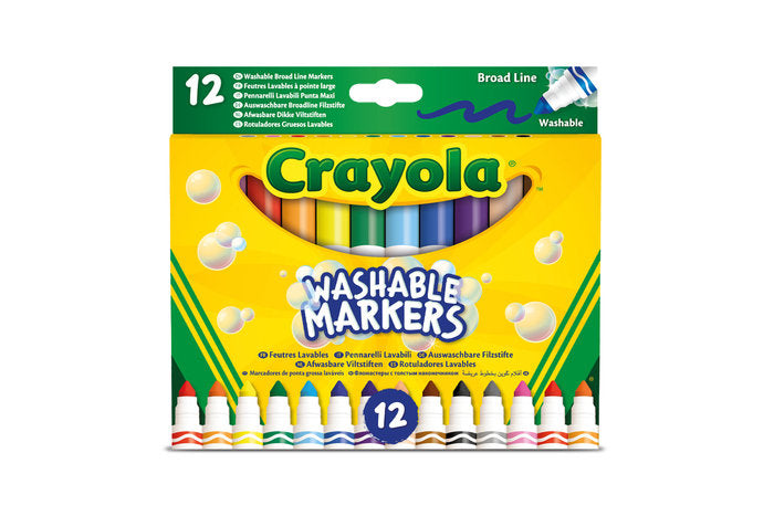 Rotulador Crayola Super Lavables Maxi Punta 12 Colores Surtido