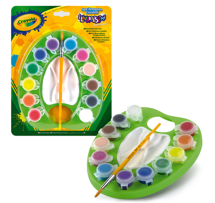 Acuarelas lavables Crayola 12 colores con paleta