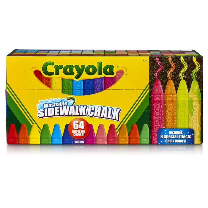 Tiza Crayola Suelo Lavables 64 Colores Surtidos Imagen principal del producto