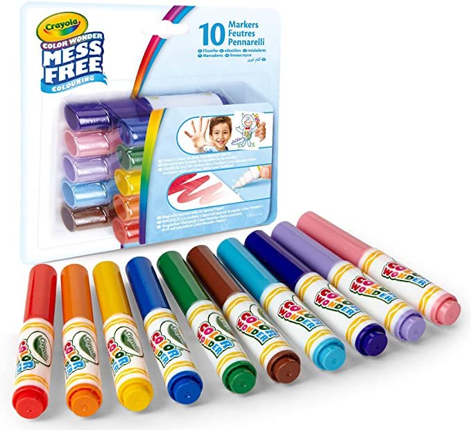 Blister 10 Rotuladores sin Manchas Color Wonder Crayola
