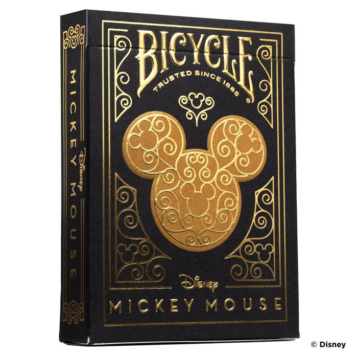 Baraja de Poker Black and Gold Mickey Bicycle