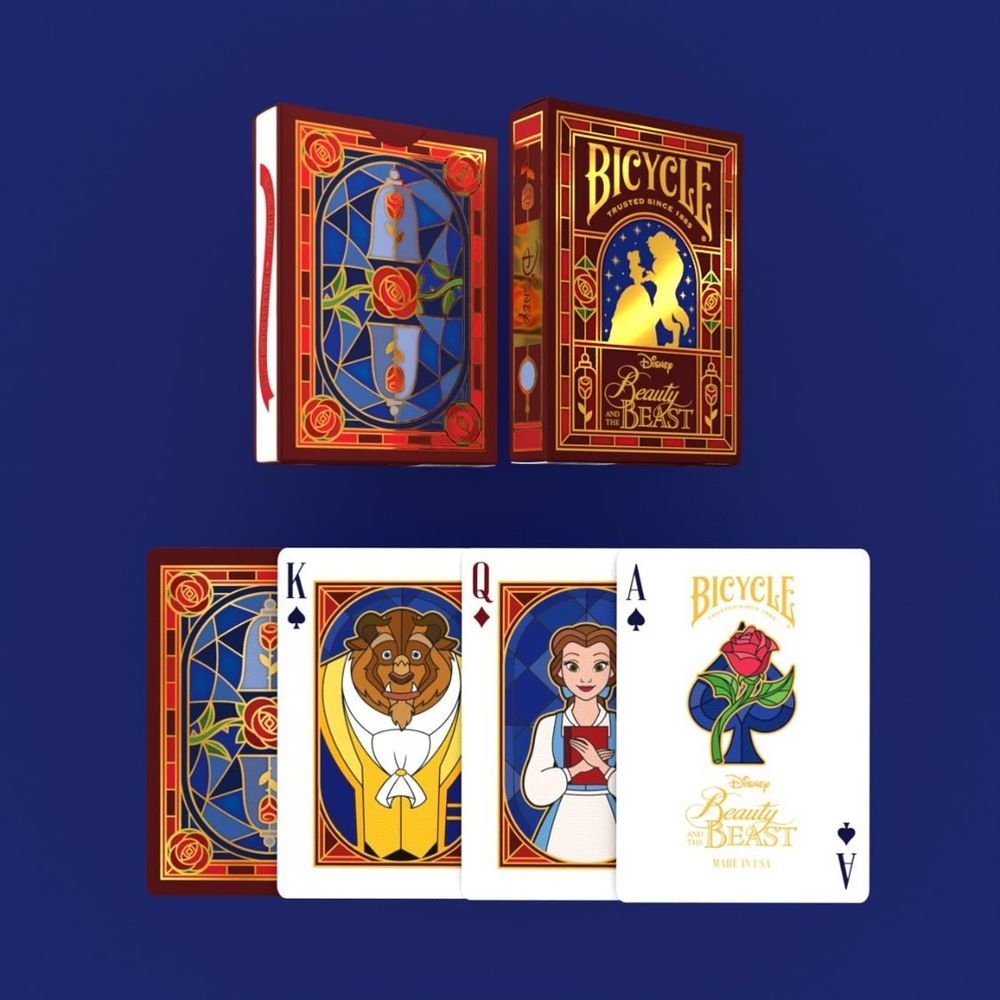 Baraja de Cartas Bicycle Disney Beauty and the Beast Carta Mundi Shuffle