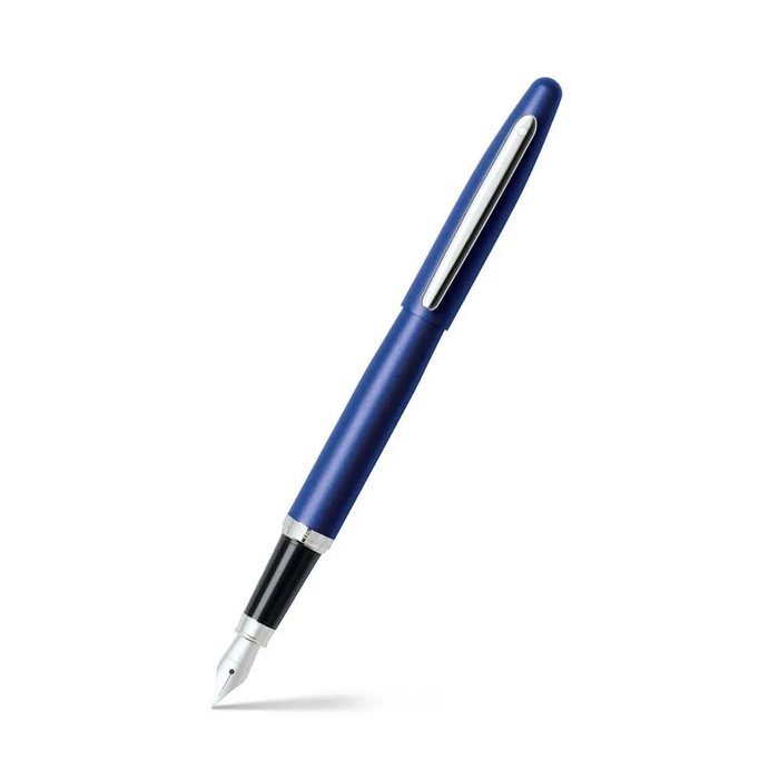 Pluma Estilográfica F 9401 Azul Neon Detalles Niquelados Sheaffer