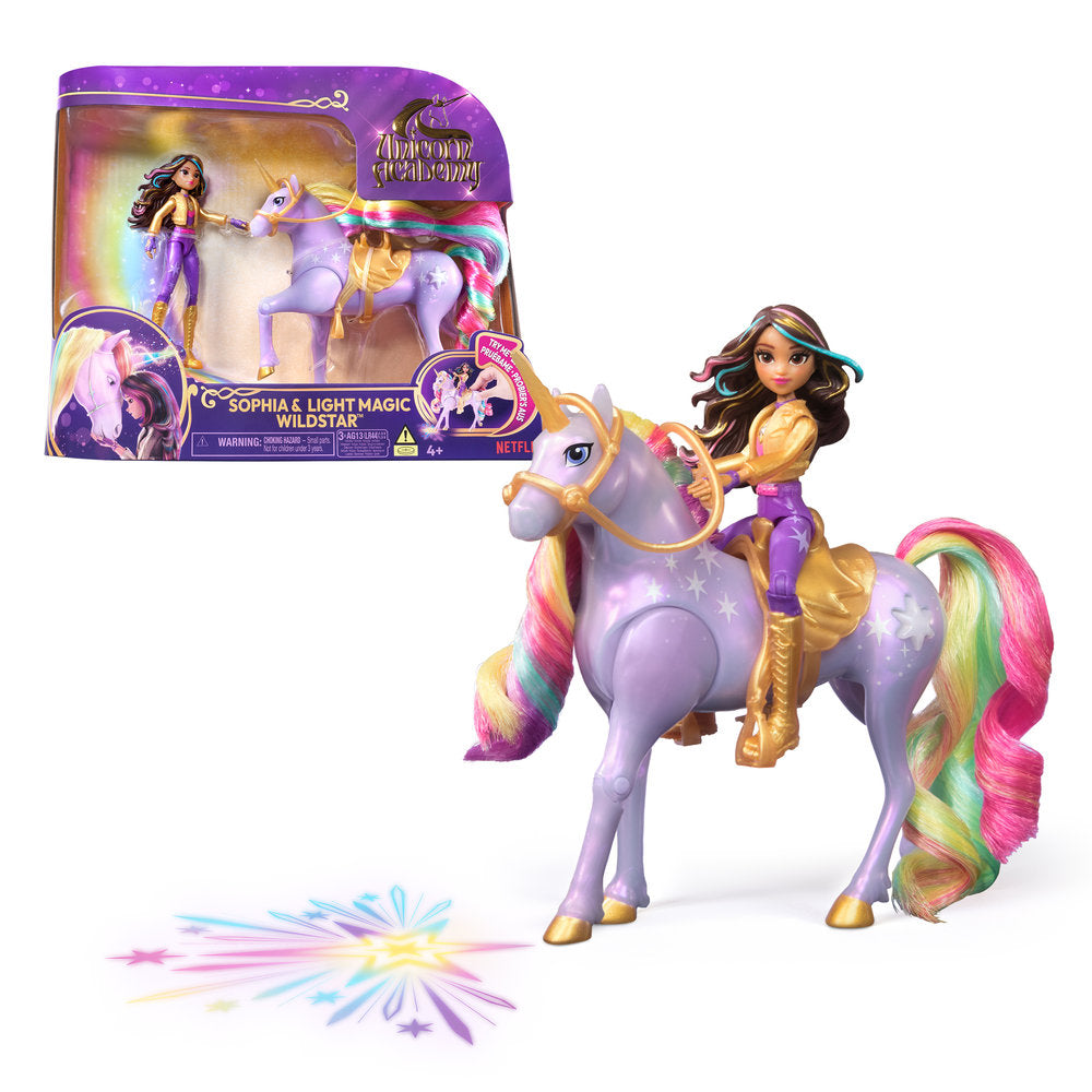 UNICORN ACADEMY MINI DOLL SOPHIA + UNICORNIO CON LUCES | SPIN MASTER | 1 UNIDAD | 778988249796