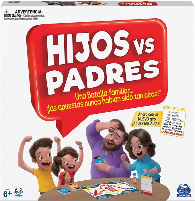 HIJOS CONTRA PADRES | SPIN MASTER JUEGOS DE MESA | 1 UNIDAD | 778988433850