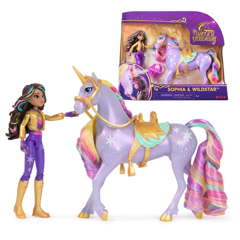 UNICORN ACADEMY MINI DOLL SOPHIA + UNICORNIO WILDSTAR | SPIN MASTER | 1 UNIDAD | 778988461877