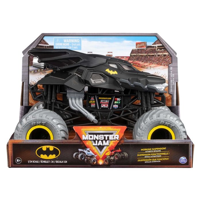 MONSTER JAM VEHICULO DIE CAST BATMAN 1:24 | SPIN MASTER MONTER JAM | 1 UNIDAD | 778988488652