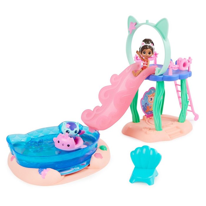 LA CASA DE MUÑECAS GABBY PLAYSET PISCINA GABBY Y SIREGATA | SPIN MASTER GABBY'S DOLLHOUSE | 1 UNIDAD | 778988492598