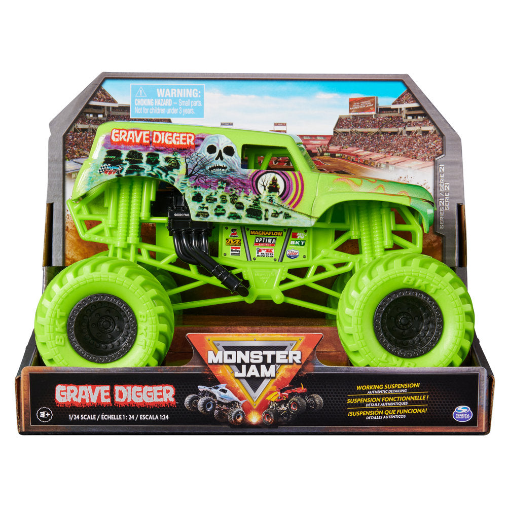 Monster Jam Vehículo Die Cast Grave Digger 1:24 Spin Master