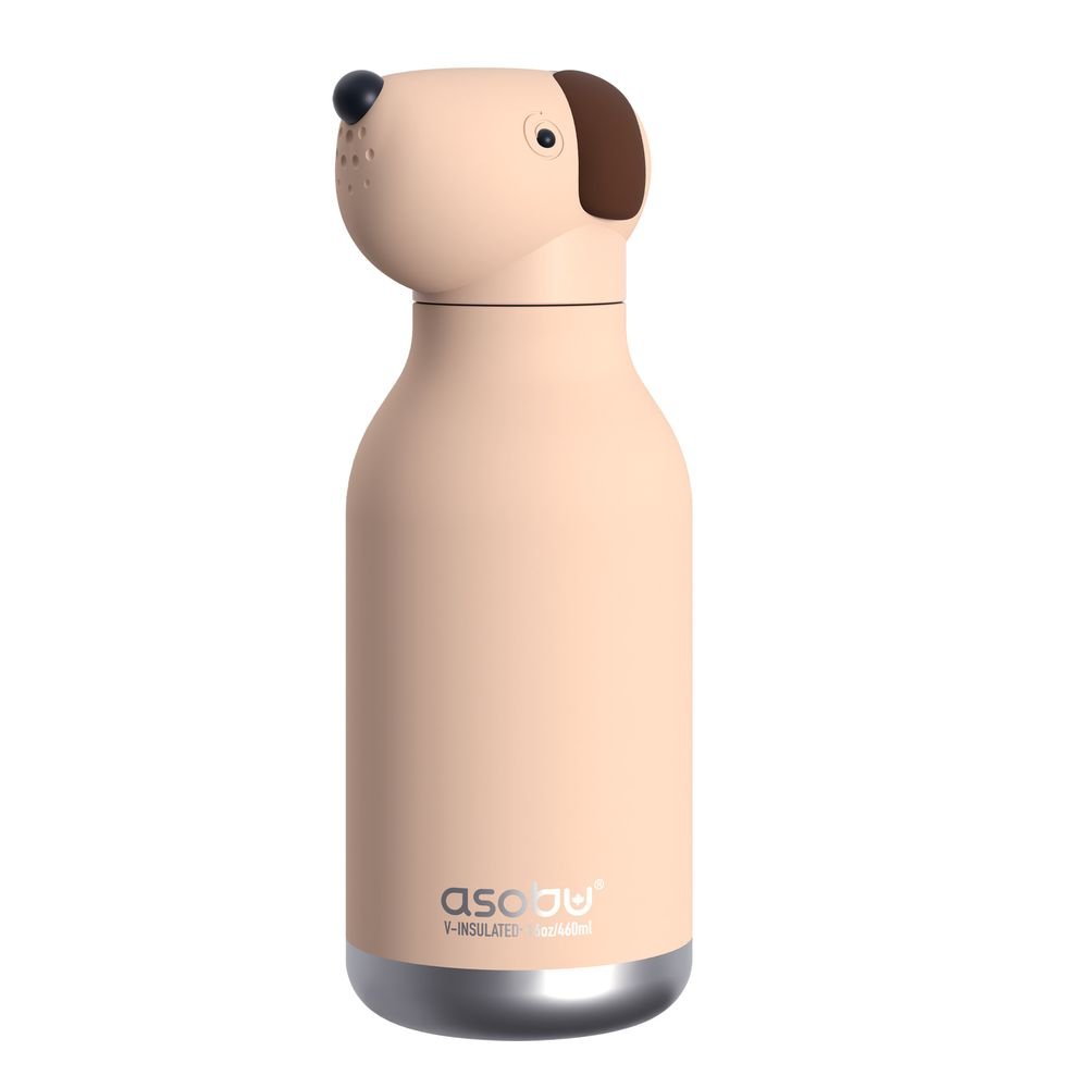 Botella Asobu Bestie Perro Marrón 475 ml Marca Asobu