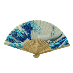 ABANICO ESTAMPADO LA GRAN OLA HOKUSAI | ENESCO | 1 UNIDAD | 846007015643