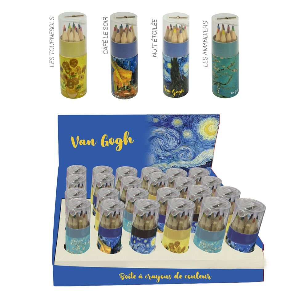 Caja de lápices y sacapuntas Van Gogh Enesco