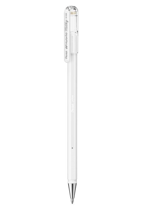 BOLIGRAFO GEL HYBRID MILKY BLANCO PASTEL | 12 UNIDADES | (PENTEL) Imagen principal del producto