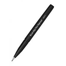 Rotulador Sign Pen Brush Con Punta De Pincel Suave Negro | Pentel | Pack 12 Unidades Imagen principal del producto