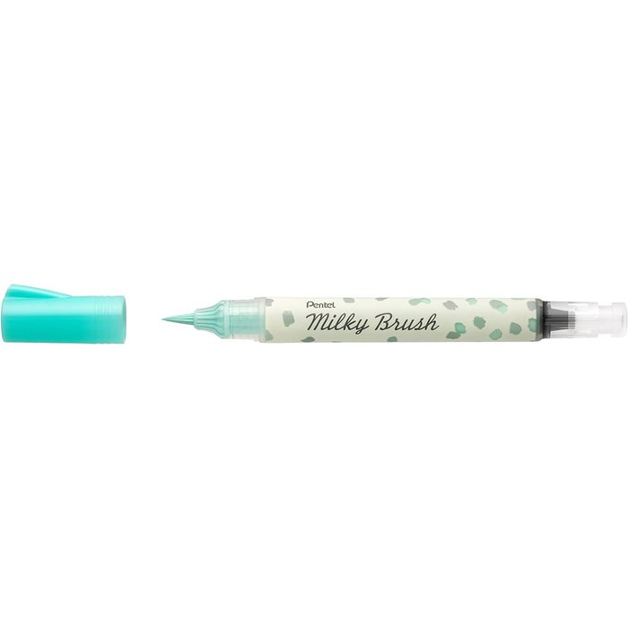 Rotulador Punta Pincel Milky Brush Verde Pastel | Pentel | Pack 1 Unidades Imagen principal del producto