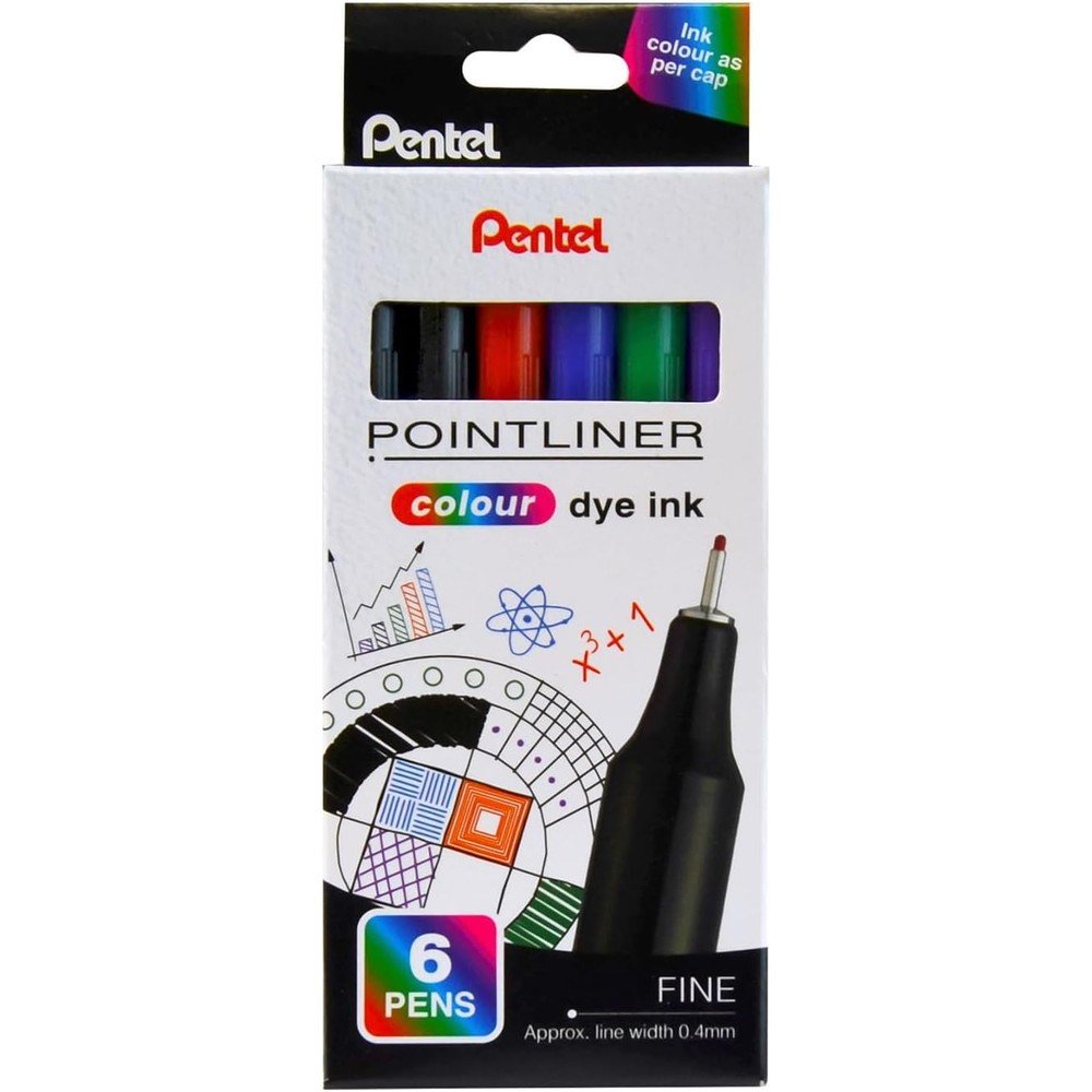 Estuche 6 Rotuladores Pointliner Fine 0.4mm Surtidos