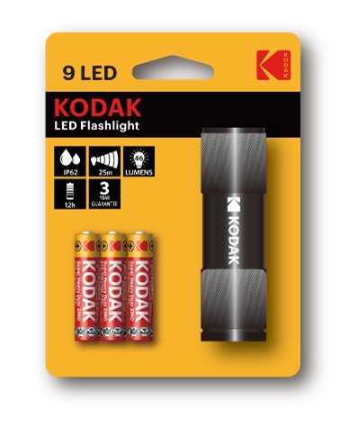 Linterna Compacta Kodak 9-led Negra con 3 pilas AAA Imagen principal del producto