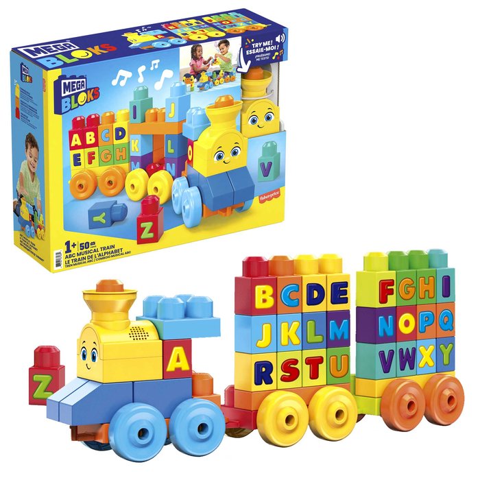MEGA BLOKS TREN MUSICAL ABC | MATTEL MEGA BLOKS | 1 UNIDAD | 887961675832