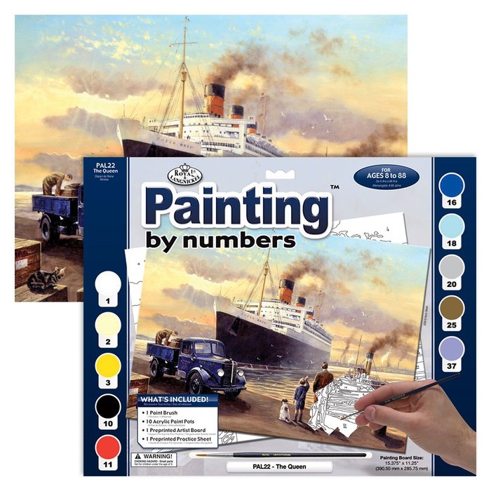 Pintar por Numeros 13 Piezas Barco Michel Papeles Especiales