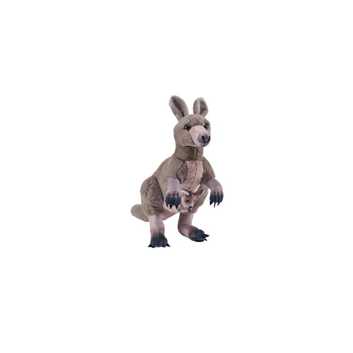 PELUCHE CANGURO CON SU BEBE EN BOLSA MEDIDA APROX 38 CM | WILD REPUBLIC | 1 UNIDAD | 923892764358