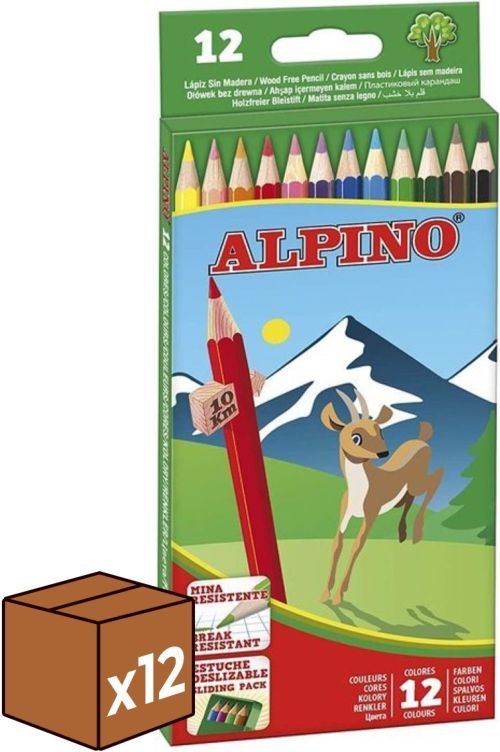 (Pack 12u.) Estuche 12 lápices colores alpino Imagen principal del producto