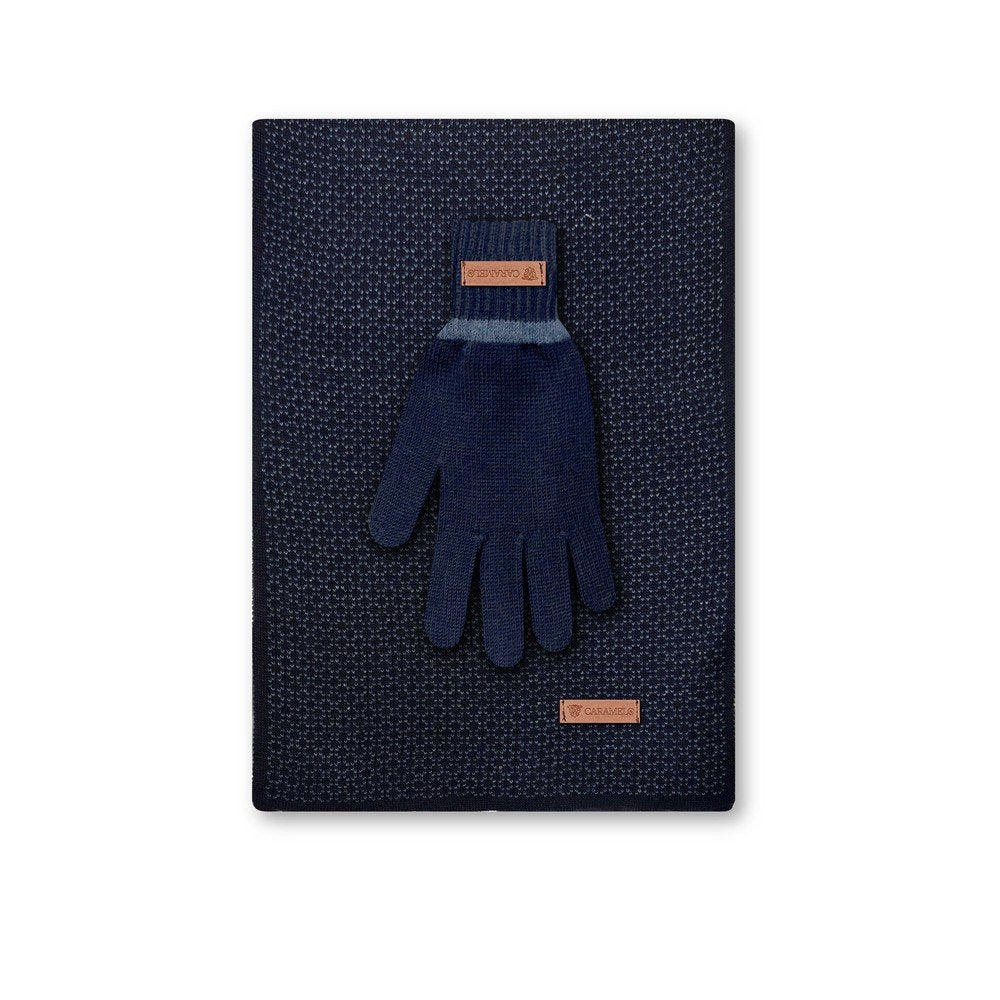 Conjunto bufanda y guantes hombre Caramelo Azul marca Caramelo Travel Fantasy