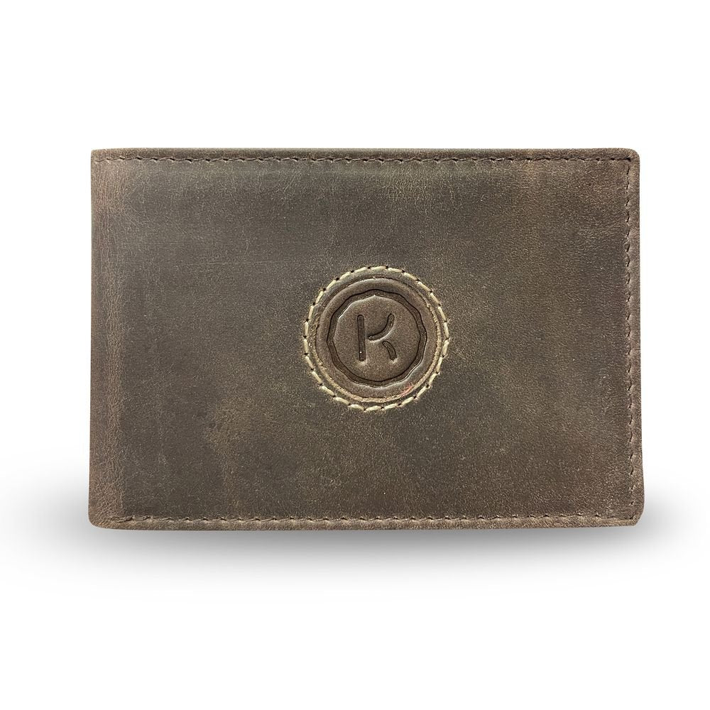 Cartera Horizontal Piel Hombre Umbria Marrón Kronos 7x10,5 cm Marca Travel Fantasy Kronnos