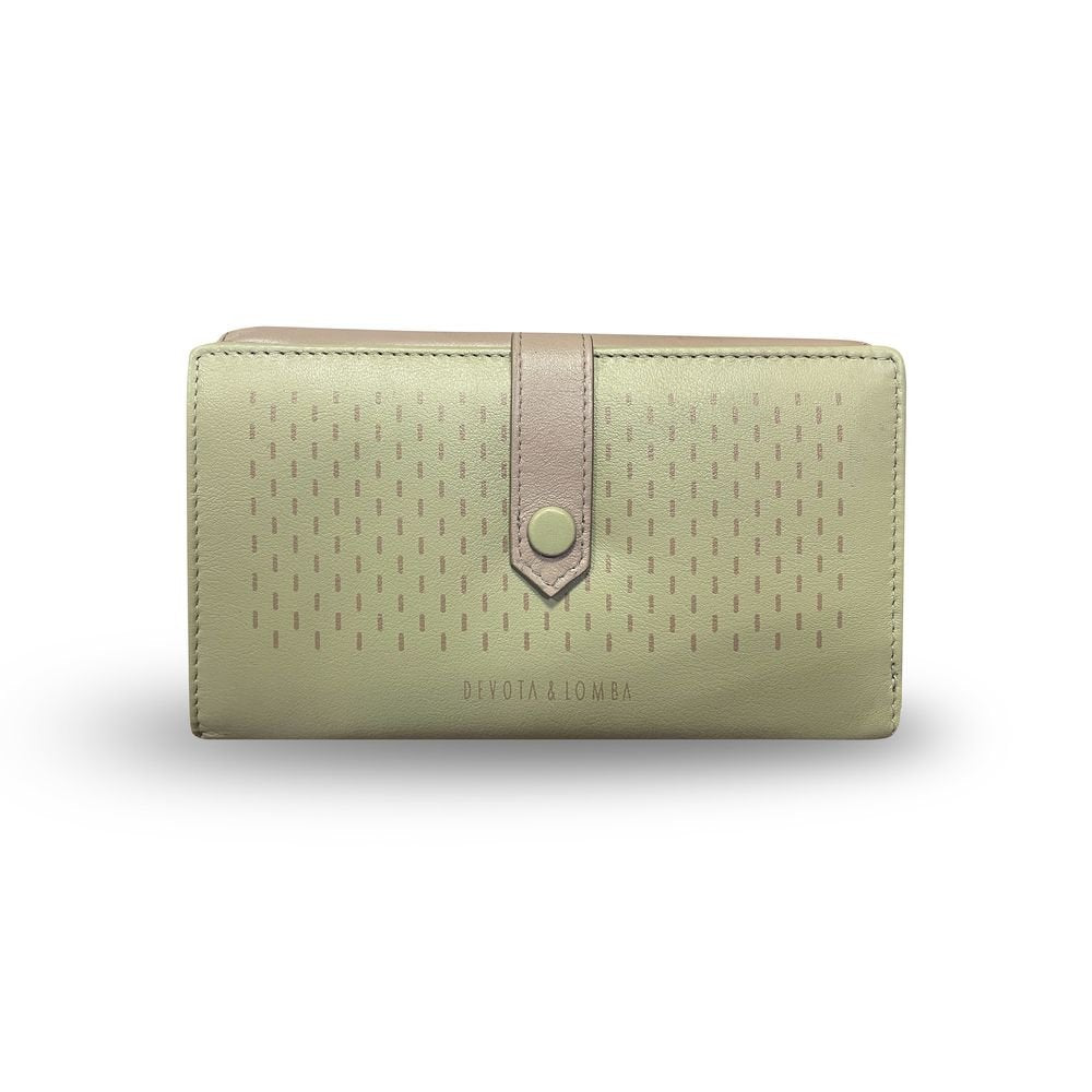 Cartera Piel Mujer Chile Kaki y Taupe DeL 9,5x16cm Marca Travel Fantasy Devota y Lomba Imagen principal del producto
