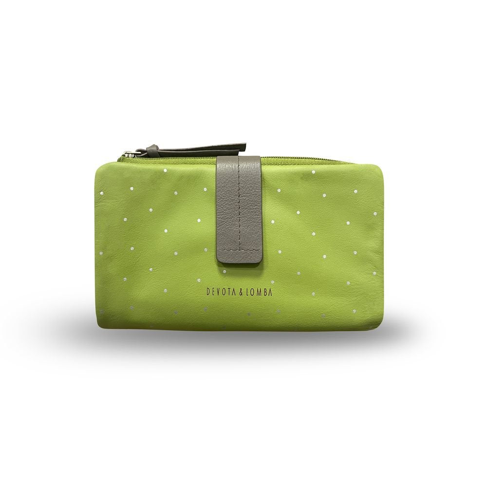 Cartera Piel Mujer Corea Verde con Lunares D&l Travel Fantasy Devota y Lomba Imagen principal del producto