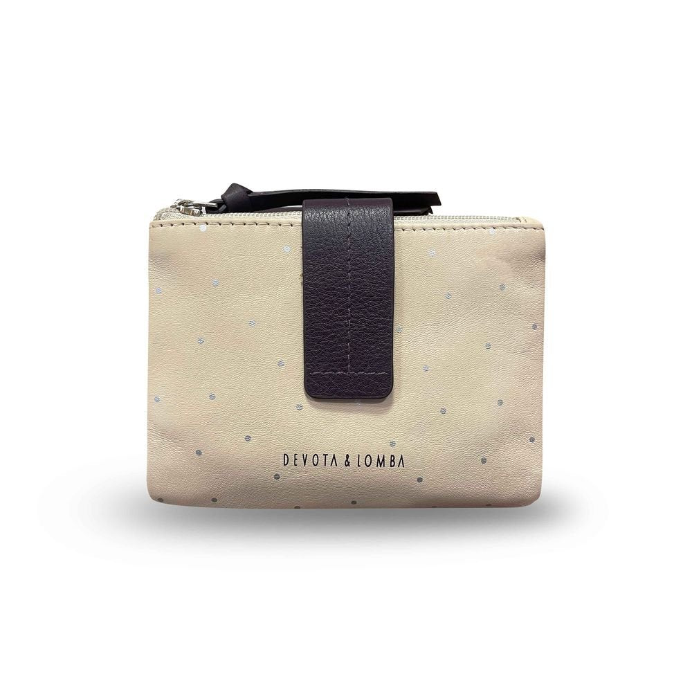 Cartera Piel Mujer Corea Beige con Lunares D&l Marca Travel Fantasy Devota y Lomba Imagen principal del producto