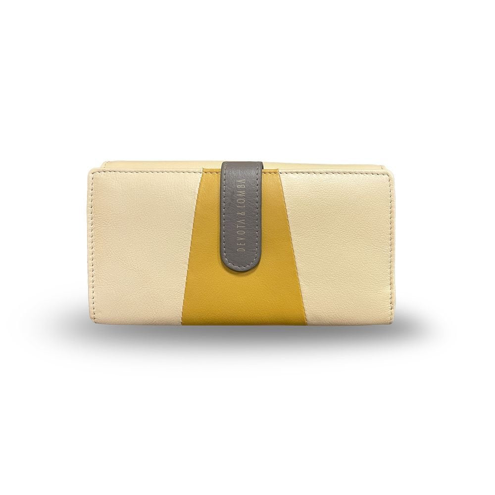 Cartera Piel Mujer Voltana Bi Mostaza y Beige D&l Marca Travel Fantasy Devota y Lomba Imagen principal del producto