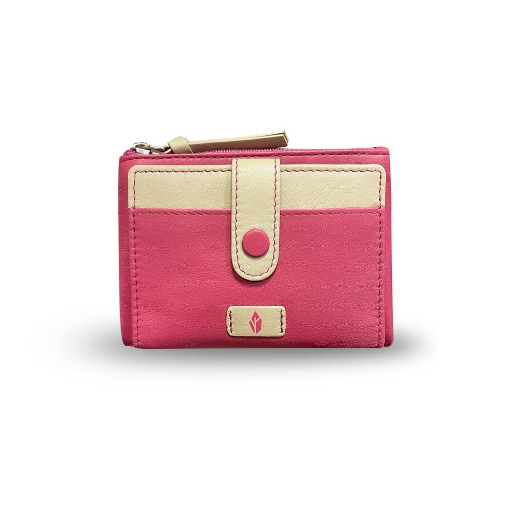 Cartera de Piel Mujer Rabat Fucsia y Beige Menta Travel Fantasy Menta