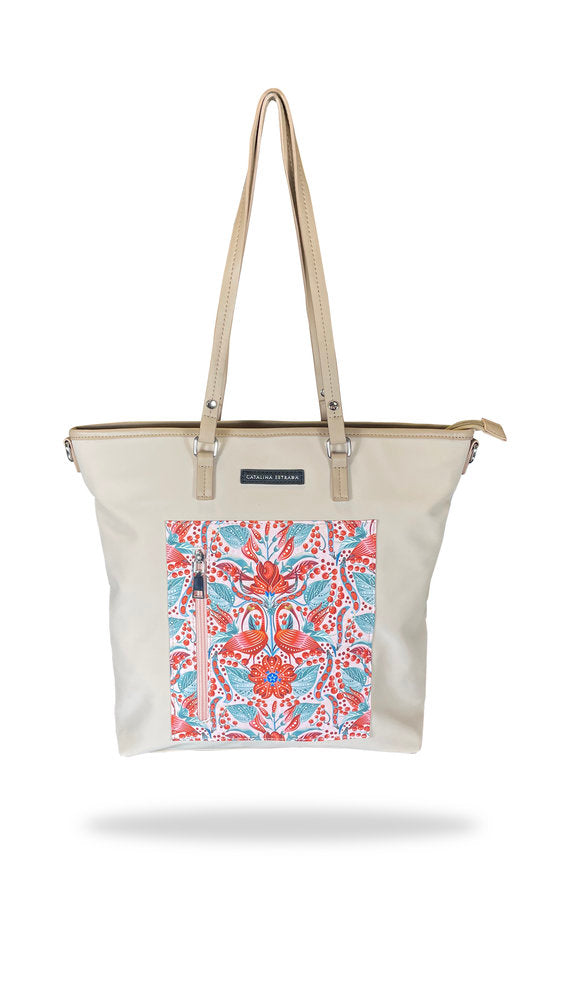BOLSO SHOPPER CATALINA ESTRADA FRIJOL | CARAMELO TRAVEL FANTASY | 1 UNIDAD | 1812202400040