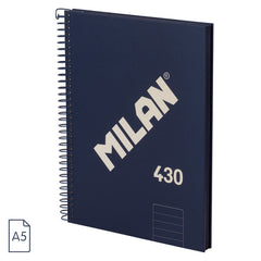 Bloc Espiral Estándar Liso 80H 90g | Milan | Cartón | Formato Estándar | Pack 3 Unidades