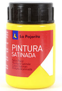 C/6 bote pintura satinada la pajarita amarillo oro 35ml base latex