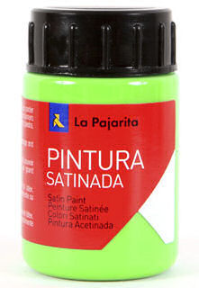 C/6 bote pintura satinada la pajarita verde vivo base latex