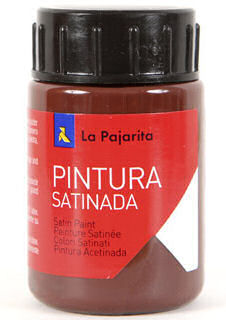 C/6 bote pintura satinada la pajarita castaño base latex